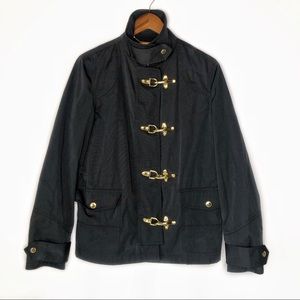 Lauren by RL Black Jacket w/ Gold Clasp Front | L